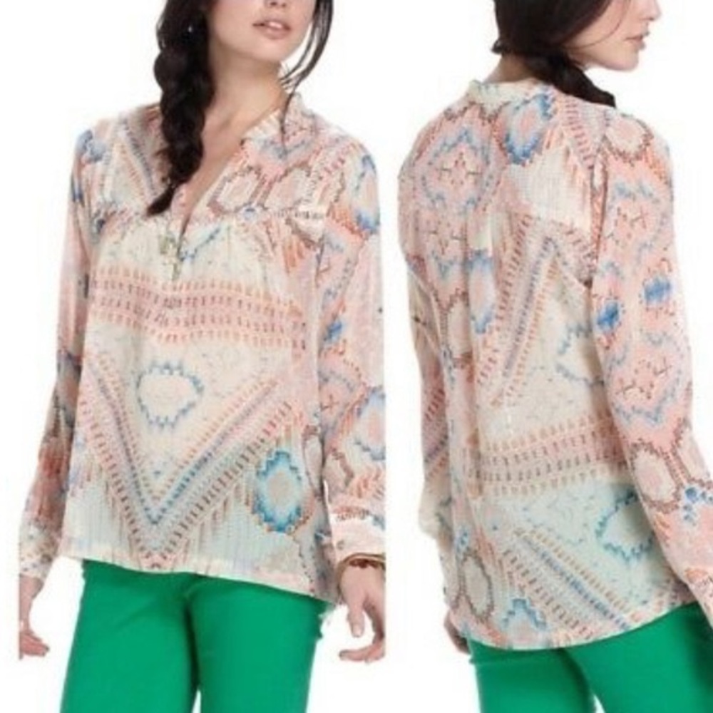 Anthropologie Dolan Aztec boho top